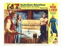 9b755 WAR LORD LC #4 '65 Rosemary Forsyth between Charlton Heston & Richard Boone!