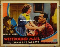 9b761 WESTBOUND MAIL LC '37 pretty Rosalind Keith helps Charles Starrett & wins his heart!