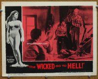 9b766 WICKED GO TO HELL LC #1 '60 sexy Marina Vlady, Miss Body of 1960 in room with 3 tough guys!