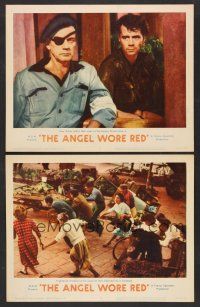 9c737 ANGEL WORE RED 2 LCs '60 Joseph Cotten, Dirk Bogarde has a price on his head!