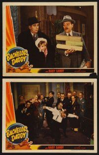 9c740 BACHELOR DADDY 2 LCs '41 Edward Everett Horton hides Baby Sandy in his jacket from Walburn!