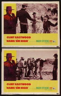 9c780 HANG 'EM HIGH 2 LCs '68 Ted Post directed classic western, cowboy Clint Eastwood!
