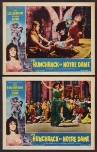 9c786 HUNCHBACK OF NOTRE DAME 2 LCs '57 Notre Dame de Paris, sexy dancing Gina Lollobrigida!