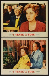 9c787 I THANK A FOOL 2 LCs '62 close up of bleak & lonely Susan Hayward with Peter Finch!