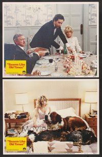 9c824 SEEMS LIKE OLD TIMES 2 LCs '80 Chevy Chase & sexy Goldie Hawn in bed w/dogs!