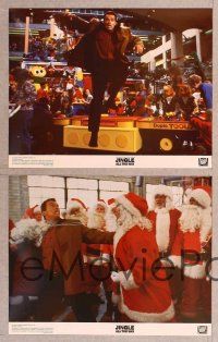 9c201 JINGLE ALL THE WAY 8 color 11x14 stills '96 Arnold Schwarzenegger, Sinbad, two dads & one toy!