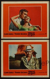 9c566 BAND OF ANGELS 4 LCs '57 Clark Gable buys beautiful slave mistress Yvonne De Carlo!