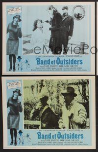 9c652 BAND OF OUTSIDERS 3 LCs '66 Jean-Luc Godard's Bande a Part, Anna Karina, Claude Brasseur!