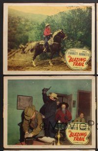 9c519 BLAZING TRAIL 5 LCs '49 Charles Starrett as The Durango Kid & Smiley Burnette!