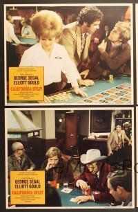 9c094 CALIFORNIA SPLIT 8 LCs '74 Robert Altman, George Segal & Elliott Gould as pro poker players!