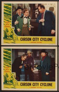 9c573 CARSON CITY CYCLONE 4 LCs '43 Don Red Barry, Bryant Washburn & Emmett Pappy Lynn !