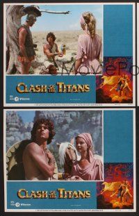 9c658 CLASH OF THE TITANS 3 LCs '81 Harryhausen, sexy Judi Bowker, Burgess Meredith, Harry Hamlin!