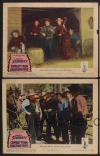 9c478 COWBOY FROM LONESOME RIVER 6 LCs '44 Charles Starrett, Vi Athens, in western action!