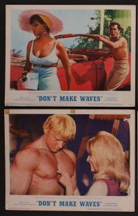 9c129 DON'T MAKE WAVES 8 LCs '67 Tony Curtis with super sexy Sharon Tate & Claudia Cardinale!