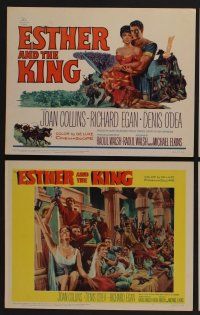 9c139 ESTHER & THE KING 8 LCs '60 Mario Bava, sexy Joan Collins in title role & Richard Egan!