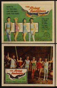 9c147 FLYING FONTAINES 8 LCs '59 Michael Callan, full-length image of the circus trapeze family!
