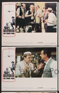 9c524 FRONT PAGE 5 LCs '75 Jack Lemmon & Walter Matthau, directed by Billy Wilder!