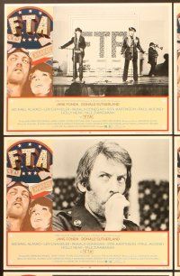 9c140 F.T.A. 8 LCs '72 Jane Fonda, Donald Sutherland, cool Meisel border artwork!