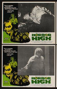 9c182 HORROR HIGH 8 LCs '74 Twisted Brain, something evil is out there and it's going to kill me!