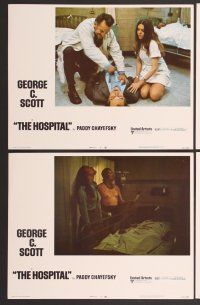 9c185 HOSPITAL 8 LCs '71 George C. Scott, Diana Rigg, Barnard Hughes, Paddy Chayefsky!