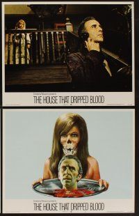 9c187 HOUSE THAT DRIPPED BLOOD 8 LCs '71 Christopher Lee, Denholm Elliott, Ingrid Pitt!