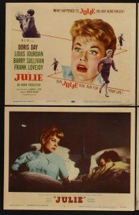 9c205 JULIE 8 LCs '56 what happened to Doris Day on her honeymoon with Louis Jourdan?