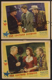 9c683 LEATHER BURNERS 3 LCs '43 William Boyd as Hopalong Cassidy, Shelley Spencer, George Reeves!