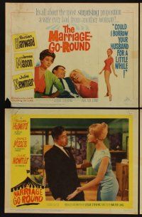9c232 MARRIAGE-GO-ROUND 8 LCs '60 Julie Newmar wants to borrow Susan Hayward's husband James Mason!