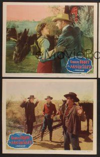 9c688 NEVADAN 3 LCs '50 Gordon Douglas directed, Dorothy Malone, Randolph Scott in western action!