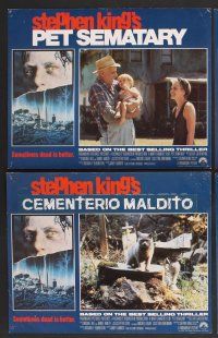 9c280 PET SEMATARY 8 int'l LCs '89 Stephen King's best seller, cool different images!