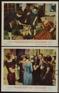 9c612 PLEASE DON'T EAT THE DAISIES 4 LCs '60 pretty smiling Doris Day, David Niven w/dog!