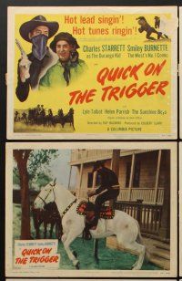 9c294 QUICK ON THE TRIGGER 8 LCs '48 Smiley Burnette, Charles Starrett as The Durango Kid!