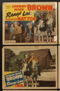 9c297 RANGE LAW 8 LCs '44 cowboys Johnny Mack Brown & Raymond Hatton in western action!
