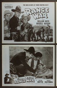 9c298 RANGE WAR 8 LCs R47 William Boyd as Hopalong Cassidy in western action!