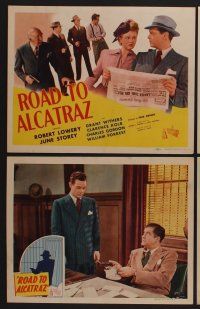 9c306 ROAD TO ALCATRAZ 8 LCs '45 Robert Lowery, June Storey, Grant Withers, Clarence Kolb!
