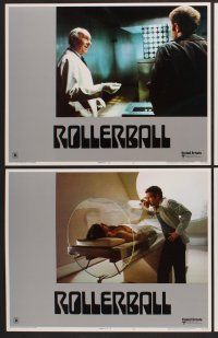 9c311 ROLLERBALL 8 LCs '75 James Caan & sexy Maud Adams in a future where war does not exist!