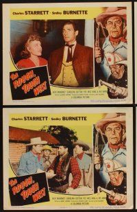 9c455 ROUGH TOUGH WEST 7 LCs '52 Charles Starrett as the Durango Kid, firefighter Smiley Burnette!