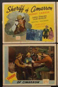 9c325 SHERIFF OF CIMARRON 8 LCs '45 Yakima Canutt directed western, Sunset Carson, Linda Sterling!