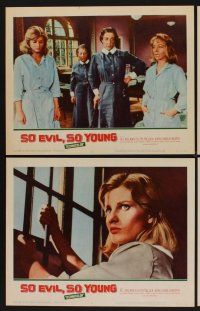 9c336 SO EVIL, SO YOUNG 8 LCs '61 caged bad girls without their guys alone in a girls' reformatory!