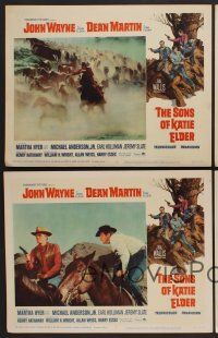 9c628 SONS OF KATIE ELDER 4 LCs '65 John Wayne & Dean Martin in western action!