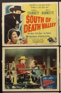 9c340 SOUTH OF DEATH VALLEY 8 LCs '49 Charles Starrett as the Durango Kid, Smiley Burnette!