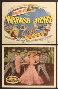 9c396 WABASH AVENUE 8 LCs '50 Betty Grable & Victor Mature, Phil Harris, Reginald Gardiner!