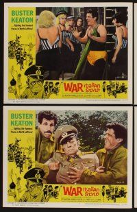 9c400 WAR ITALIAN STYLE 8 LCs '66 Due Marines e un Generale, Buster Keaton as Nazi, Martha Hyer!