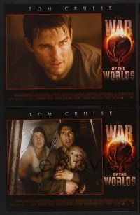 9c401 WAR OF THE WORLDS 8 int'l LCs '05 Steven Spielberg directed, Tom Cruise in re-make!