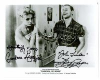 9d073 CANDACE HILLIGOSS/SIDNEY BERGER signed 8x10 REPRO still '80s c/u from Carnival of Souls