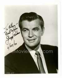 9d087 GREGG PALMER signed 8x10 REPRO still '90 head & shoulders portrait wearing suit and tie!