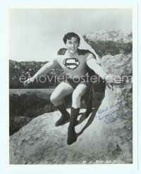 9d104 KIRK ALYN signed 8x10 REPRO still '70s great full-length portrait in Superman costume!