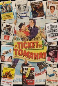 9d001 LOT OF 132 FOLDED ONE-SHEETS lot '39 - '96 Ticket to Tomahawk, Rose Tattoo, Old YellerR74+more