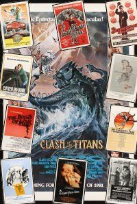 9d060 LOT OF 11 UNFOLDED & FORMERLY FOLDED ONE-SHEETS lot '40 - '82 Clash of the Titans, Chaplin
