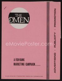 9d355 OMEN English pressbook '76 Gregory Peck, Lee Remick, Satanic horror, it's frightening!